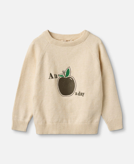 FLIINK ALON APPLE TEXT PULLOVER PULLOVER SANDSHELL