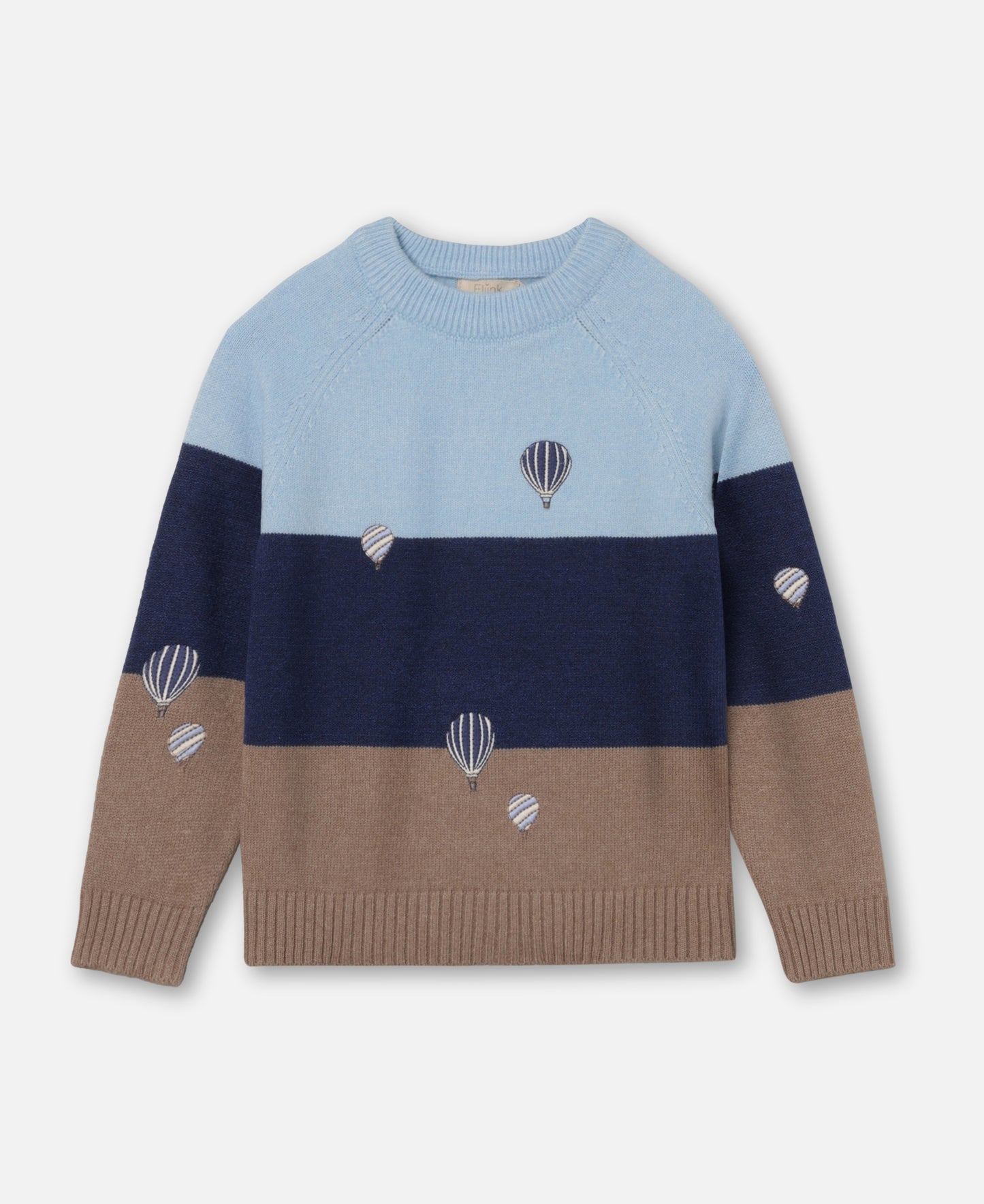 FLIINK ALON BALLOON PULLOVER PULLOVER BLUE / SANDSHELL STRIPE