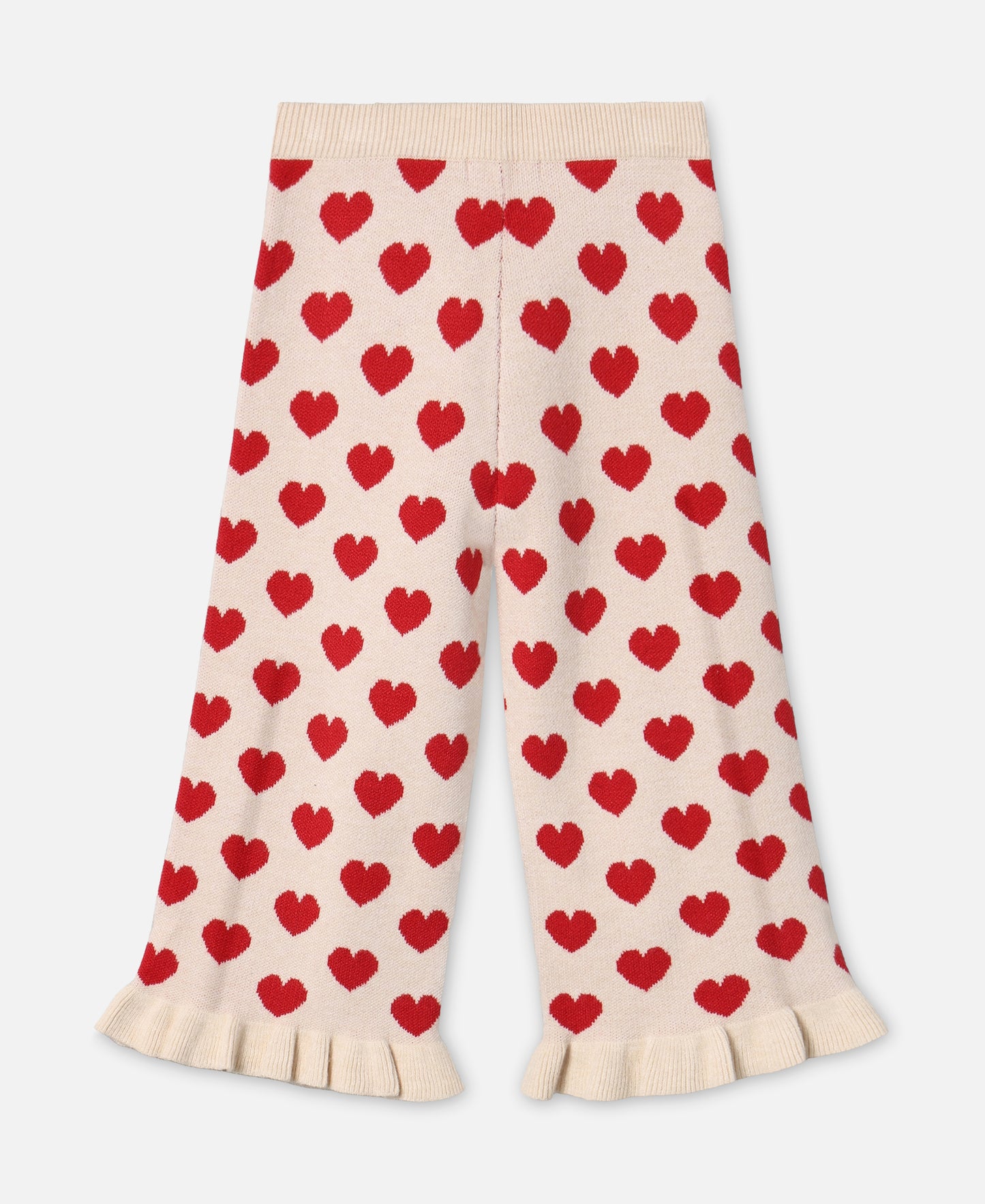 FLIINK ALON HEART RUFFLE PANT PANT POMPEIAN RED/ SANDSHELL