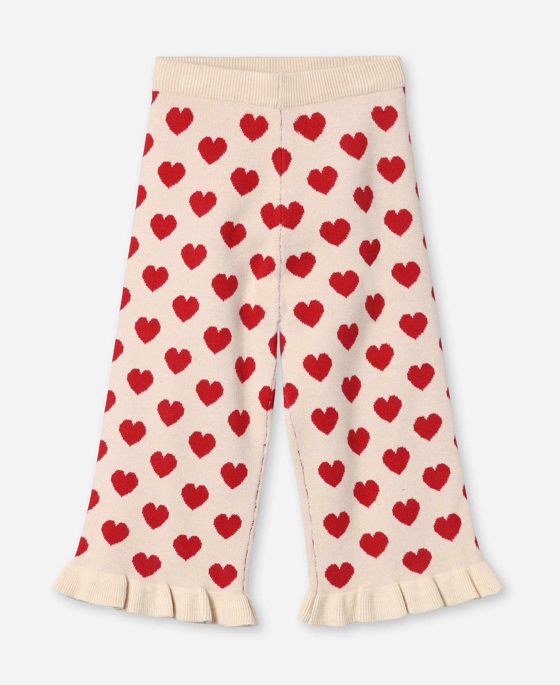 FLIINK ALON HEART RUFFLE PANT PANT POMPEIAN RED/ SANDSHELL