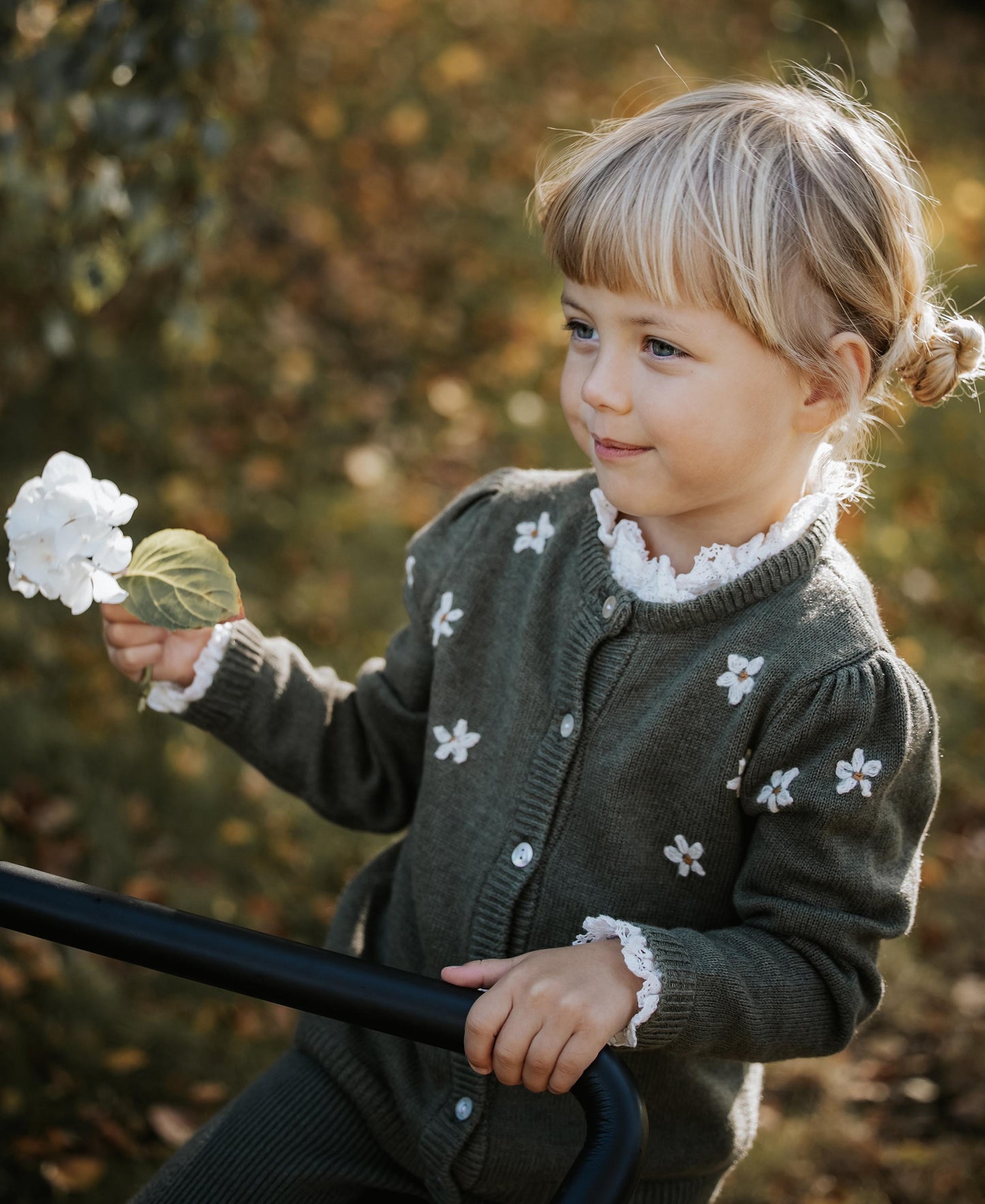 FLIINK DAISY HAND EMBROIDERED CARDIGAN CARDIGAN BEETLE