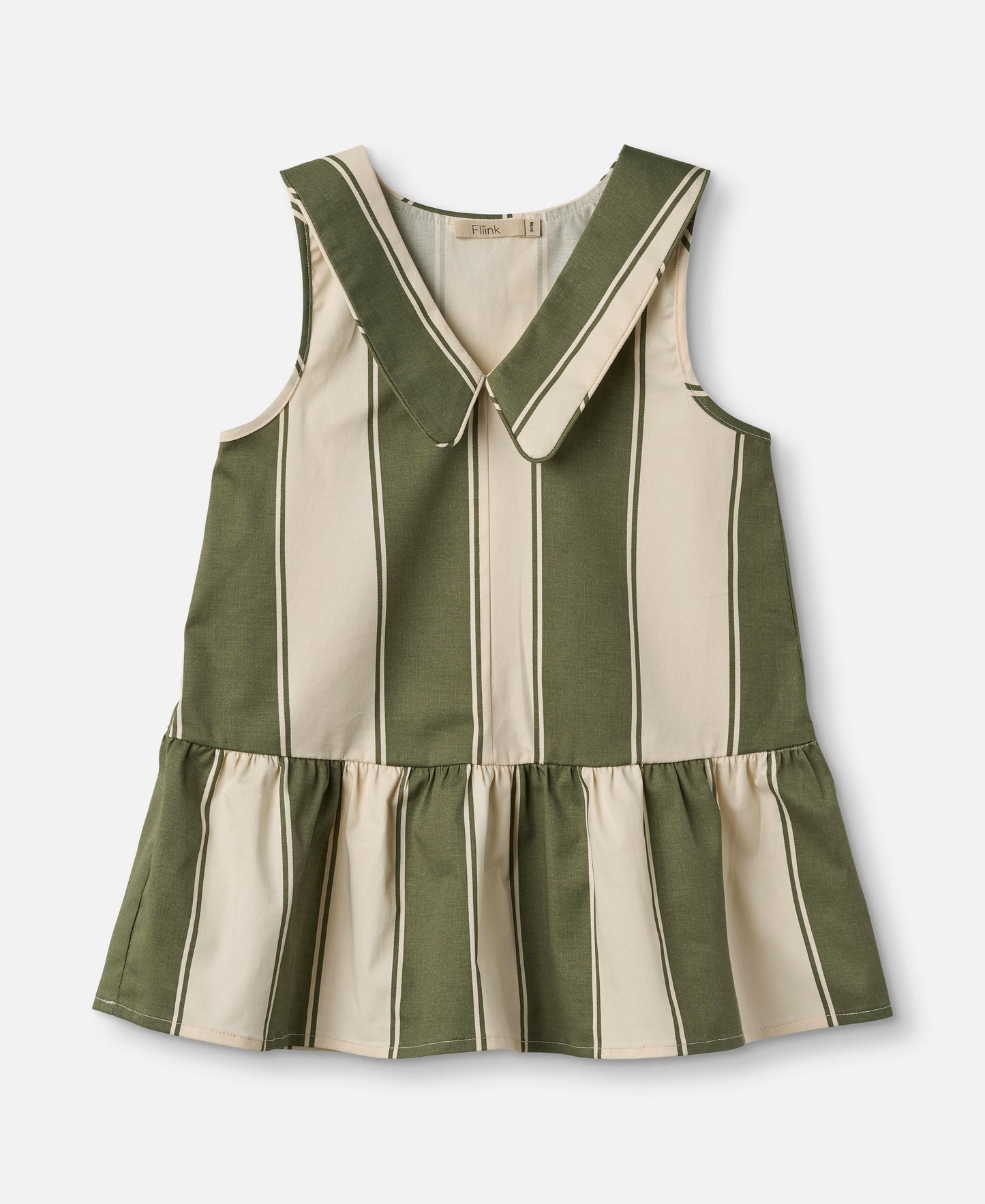 FLIINK KARL JOHAN SPENCER DRESS DRESS SANDSHELL VERTIVER STRIPE