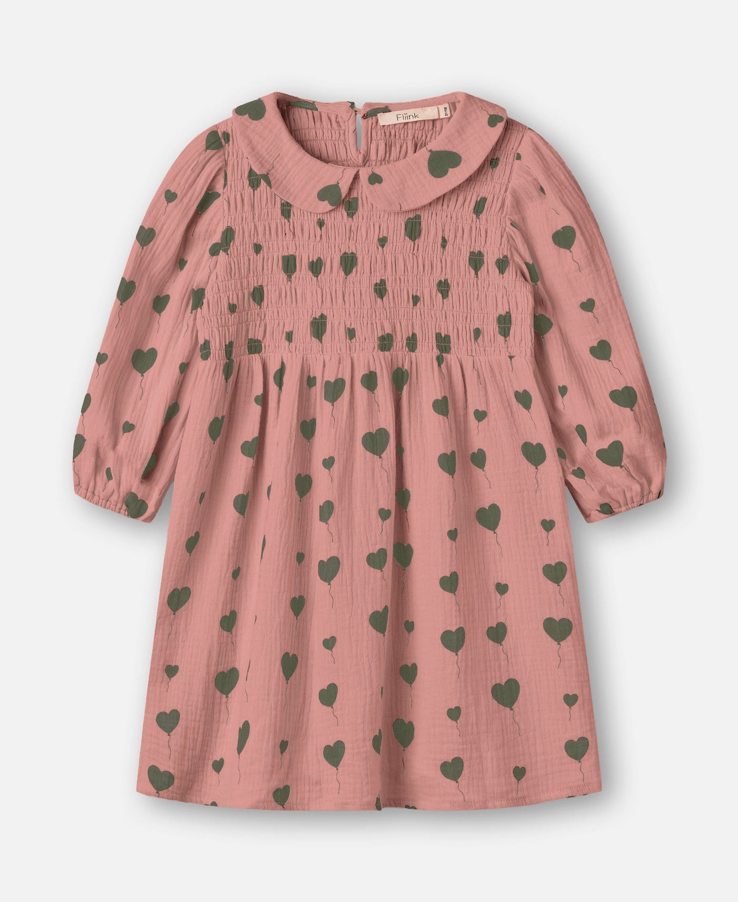 FLIINK LOVE LS DRESS DRESS ASH ROSE AOP