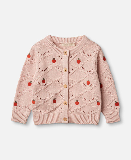 FLIINK MELA APPLE CARDIGAN CARDIGAN PEACH WHIP