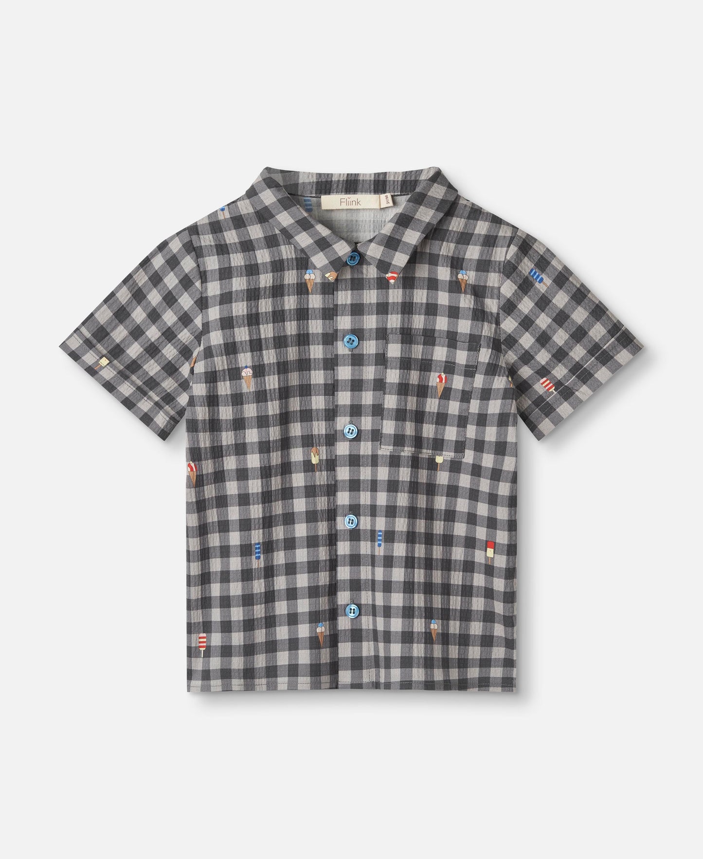 FLIINK POLAR  SHIRT SHIRT MAGNET CHECK AOP